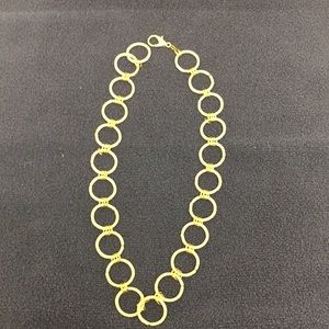 Golden Ring necklace plated on aluminum